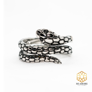 Anillo serpiente plata acero inoxidable