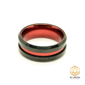 Anillo rojo de titanio