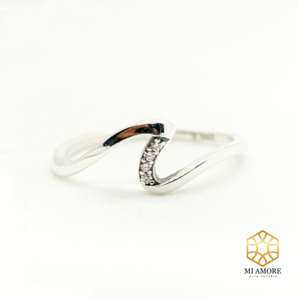 Anillo z, plata con zirconia