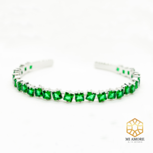 Brazalete zirconia verde