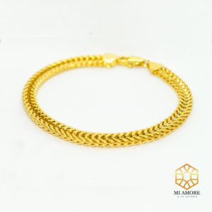 Pulsera de plata bañada en oro de 18K